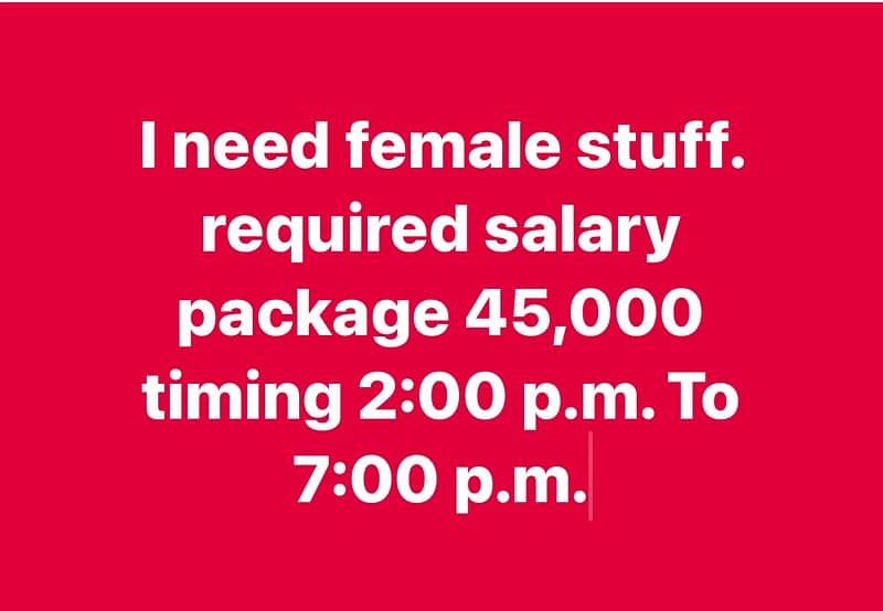 i need online work female 0