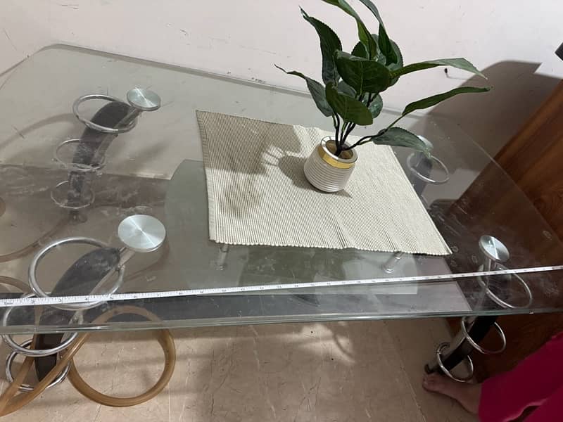 Glass center table for sale 3