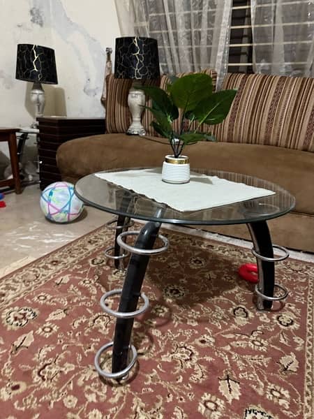 Glass center table for sale 4