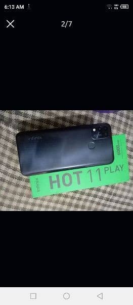 Infinix hot 11 play 4 64 only box Lush condition 6