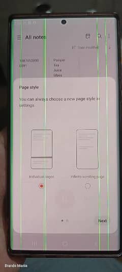 Samsung Galaxy Note 20 Ultra Display Lines
