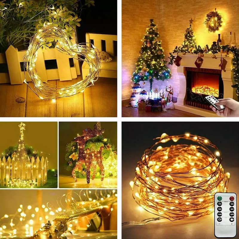 USB Twinkle LED String Fairy Lights Copper Wire Party Remote 3