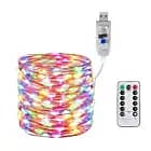 USB Twinkle LED String Fairy Lights Copper Wire Party Remote 10