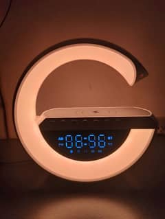 Google Style RGB Lamp Clock Wireless Charger