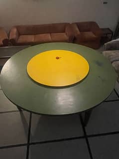 Dinning Table, Round 6-Ft. Dia. 30"Ht. Disc Size: 3-Ft. Chinese Style.