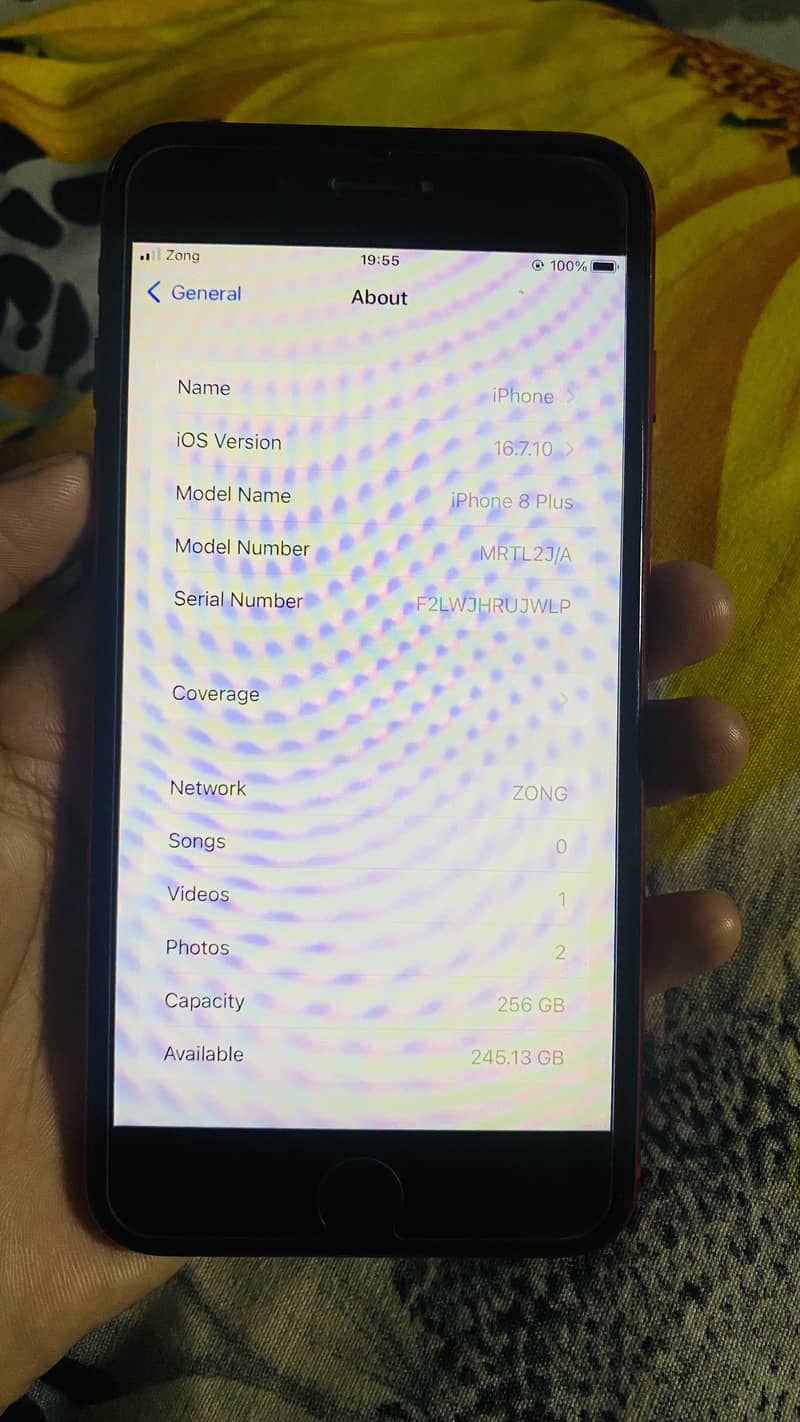 iPhone 8 Plus 256 PTA APPROVED FACTORY UNLOCK FINGERPRINT ON 2