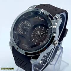 Stylish Analog man's stainless steel wrist watch (03145156658)