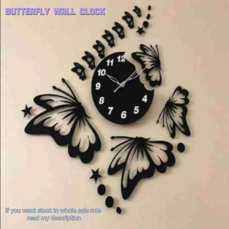 Butterfly Wall Clock | Clock For Room Decoration 0