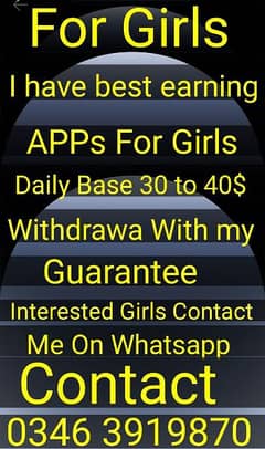 Online work only for Girls