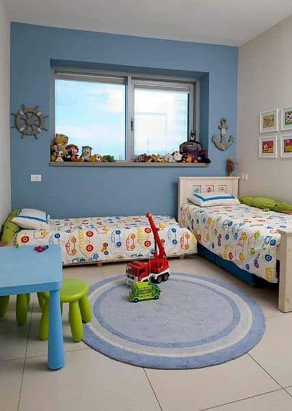 kids Room wardrobe affordable Price, Wooden floor Wall paper 10