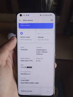 OPPO find x5 pro 12gb Ram/256 gb Pta approved dual.