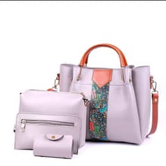 Women's Beautiful PU Leather Shoulder Bag (4pcs)