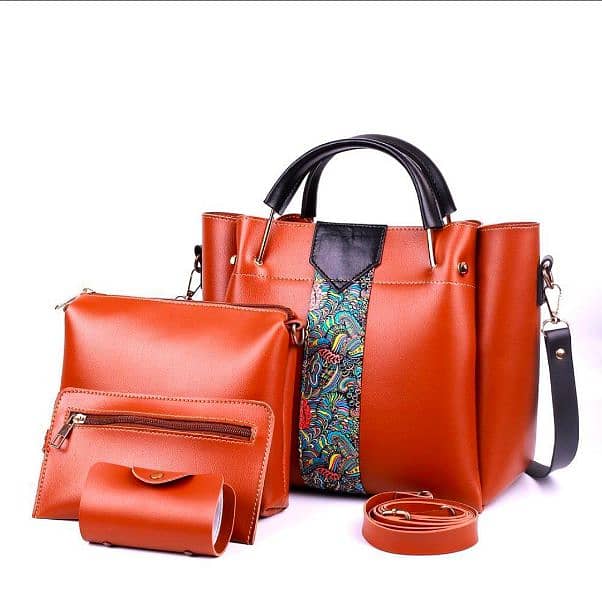 Women's Beautiful PU Leather Shoulder Bag (4pcs) 2