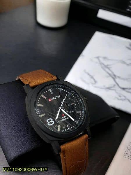 men's leather straps watch 1