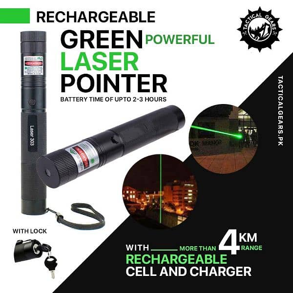 Rechargeable Powerful Green Laser Pointer - with more then 4 KM Range 4