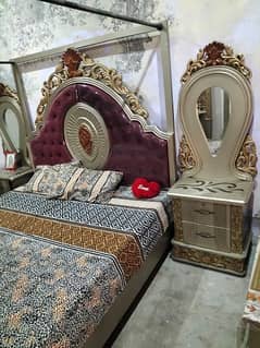 double bed,with side tables,dressing table,showcase,safe almari,sofa