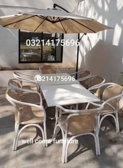 OUTDOOR GARDEN RATTAN UPVC FURNITURE SOFA SET CHAIRS TABLE UMBRELLA