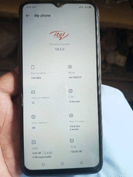 itel A60s 4 month waranty box and charger sath ha 10 by 10 ha 1