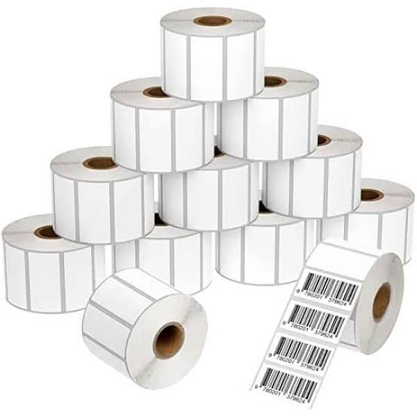 POS Thermal Roll | Barcode Label sticker ,  wax ribbon ,rolls 0