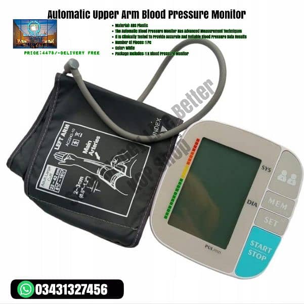 Automatic Upper Arm Blood Pressure Monitor 0