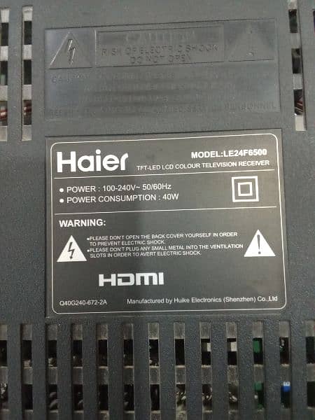 HAIER 24INCH ORIGINAL LED 1