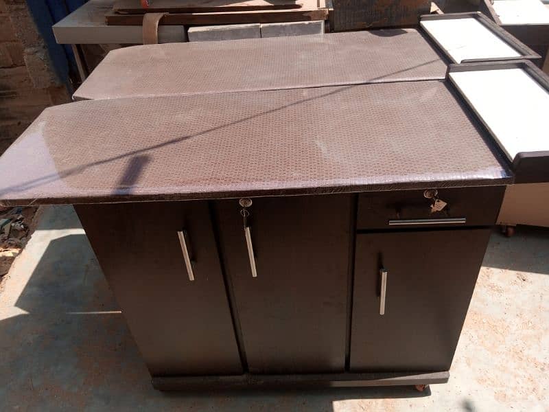 all types of tables available iron table with storage cabinet 4