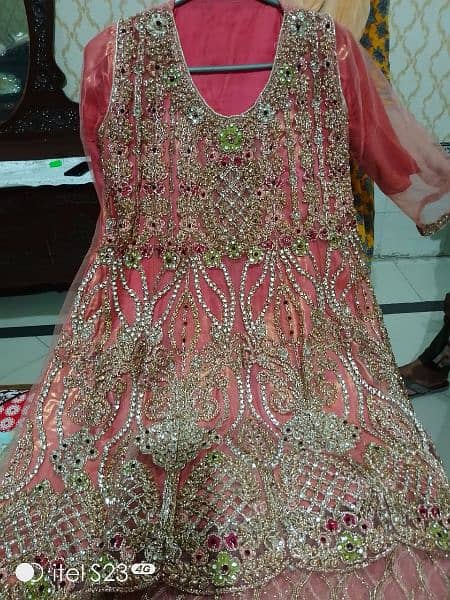 Gharara with pemplum formal dress With jaal duppatta 1