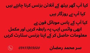 online work available interested person contact only wtsp 03329553639