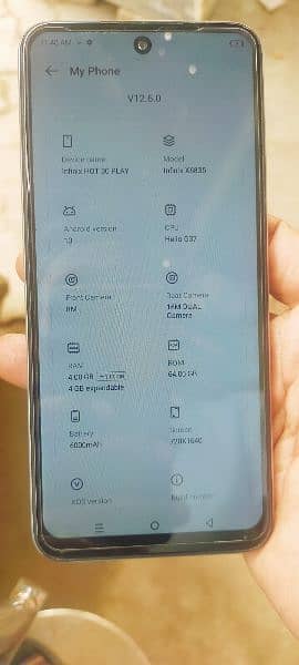 infinix. hot 30 play 4+4.64gb 5