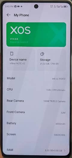 Infinix Note 40 with box and complete accessories warranty available