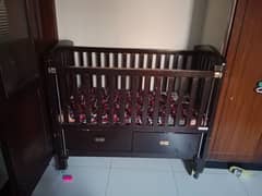 Gently Used Wooden Baby Cot for Sale!