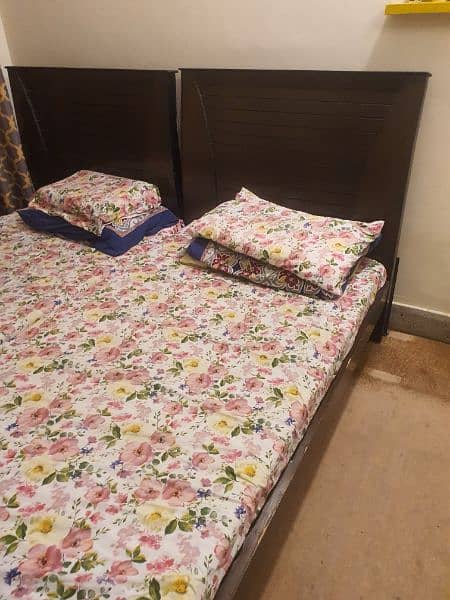 2 Single Bed Set slightly used for sale 5