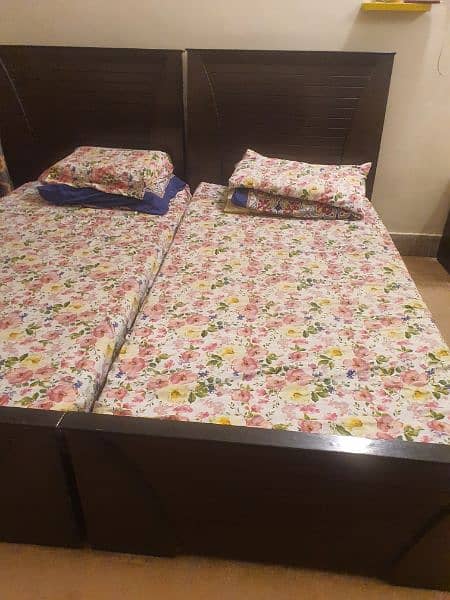 2 Single Bed Set slightly used for sale 7