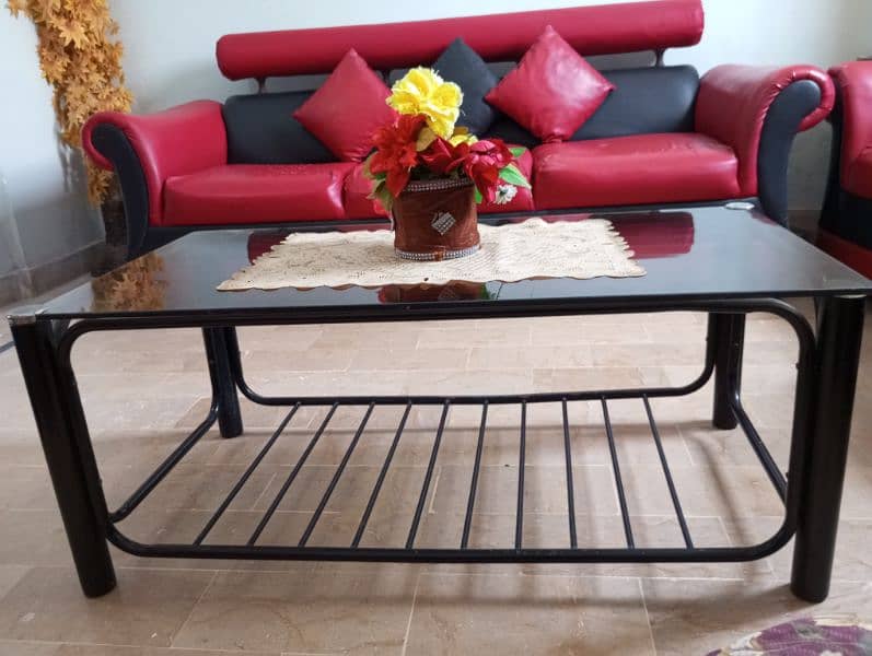 7 Seater sofa set with Cover and Center Table 9