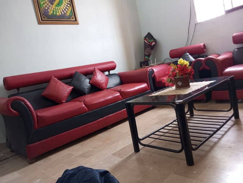 7 Seater sofa set with Cover and Center Table 13