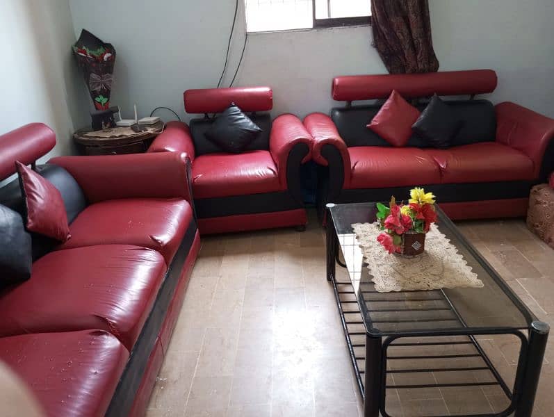 7 Seater sofa set with Cover and Center Table 18