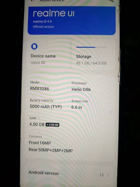 Realme Narzo 50 Gaming Phone 4)64GB 2