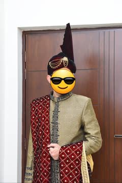 Premium Branded Sherwani with Shoes and Turban 0