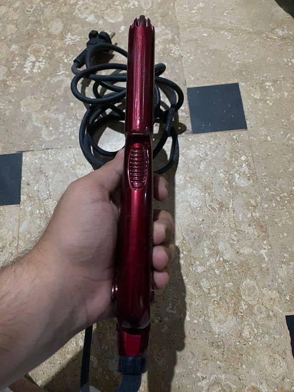 Hair Iron Ceramic Round Heater Straightener KOREA 5