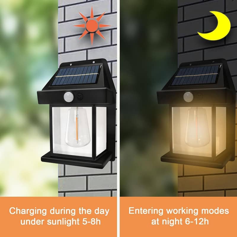 2 Pack) Mpow Motion Sensor Wide Angle Solar Powered Security Lights 8