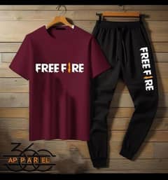 FREE FIRE PRINTED T-SHIRT AND TROWSER