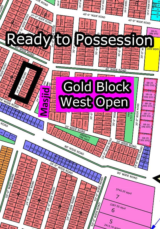 R - (West Open + Gold Block) North Town Residency Phase - 1 Surjani 1