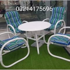 OUTDOOR GARDEN RATTAN UPVC FURNITURE SOFA SET CHAIRS TABLE AND UMBRELA