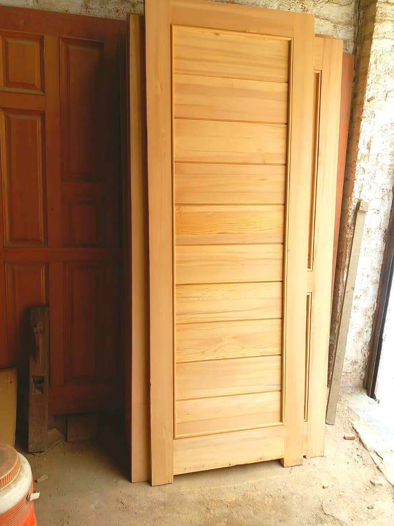 Solid wood Doors/لکڑی کے دروازے All type Of Doors, LifeTime Warranty 13