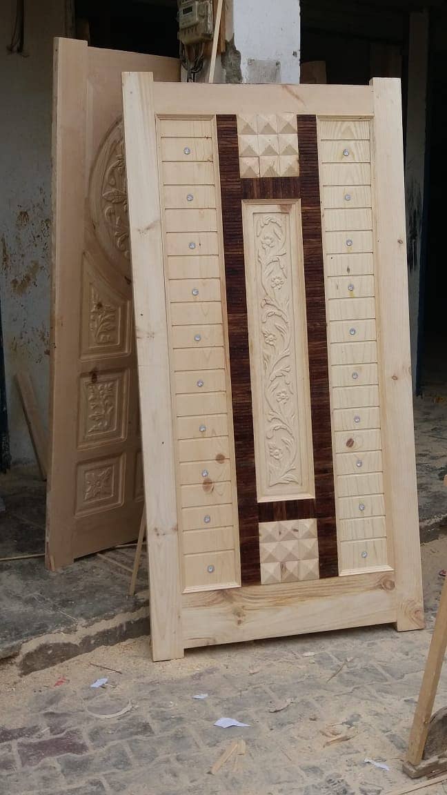 Solid wood Doors/لکڑی کے دروازے All type Of Doors, LifeTime Warranty 8