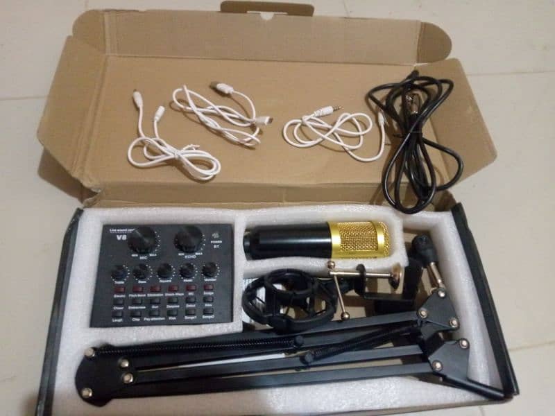 Bm800 Condenser microphone With V8 Sound Card 3