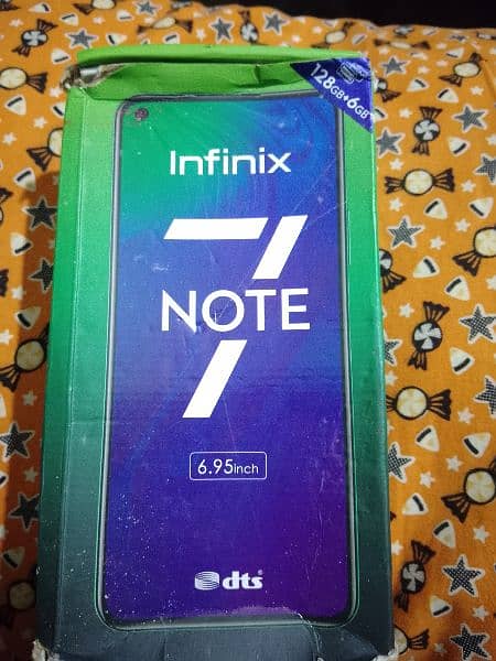 infinix note 7 with box 6 GB ram 128 GB memory 3