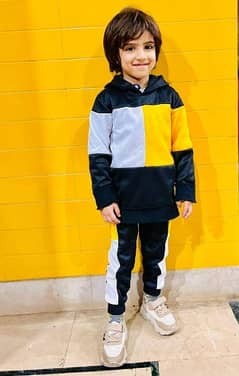 2 Pc Boys  Polyester Printed Tracksuit