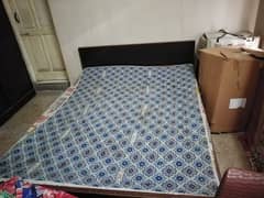 1. Double bed with mattress, 2. Wrought iron double bed with mattress