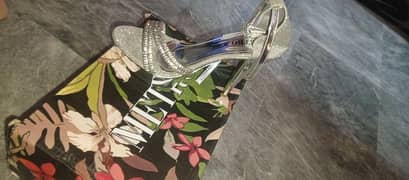 bridal heels silver